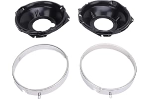 POCREATION 7 Inch Headlight Mount Retaining Ring Headlamp Retainer Ring 7" Headlight Bucket Kit for Camaro Nova Monte Carlo w
