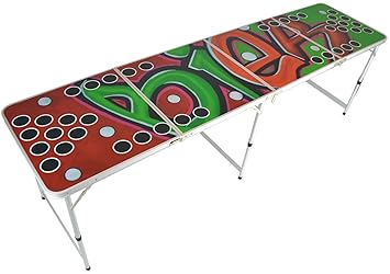 Ryfo Colors Beer Pong Tisch Premium Graffiti Design Beer Pong Table 244x74x6 Cm Bier Pong Tisch Zusammenklappbar Reisetauglich
