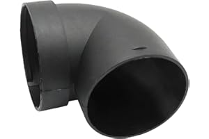 Zreneyfex 75 mm/3 Inch Air Diesel Heater Duct Connector, 90° Ducting Pipe Outlet Connector, Black Parking Heater Pipe Connect