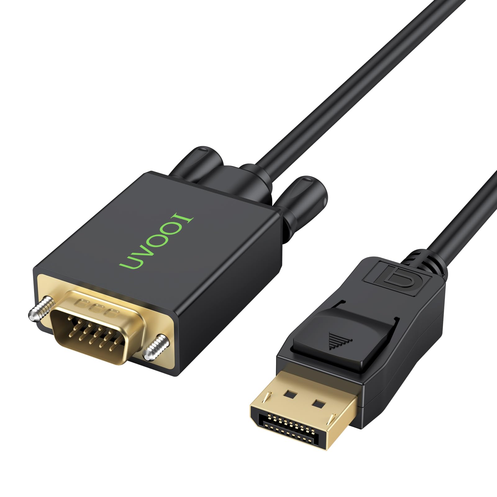Photo 1 of Display Port to VGA Cable 6FT, DisplayPort DP to VGA Male Adapter Cord Gold-Plated Compatible for Dell, HP Lenovo, ASUS and More