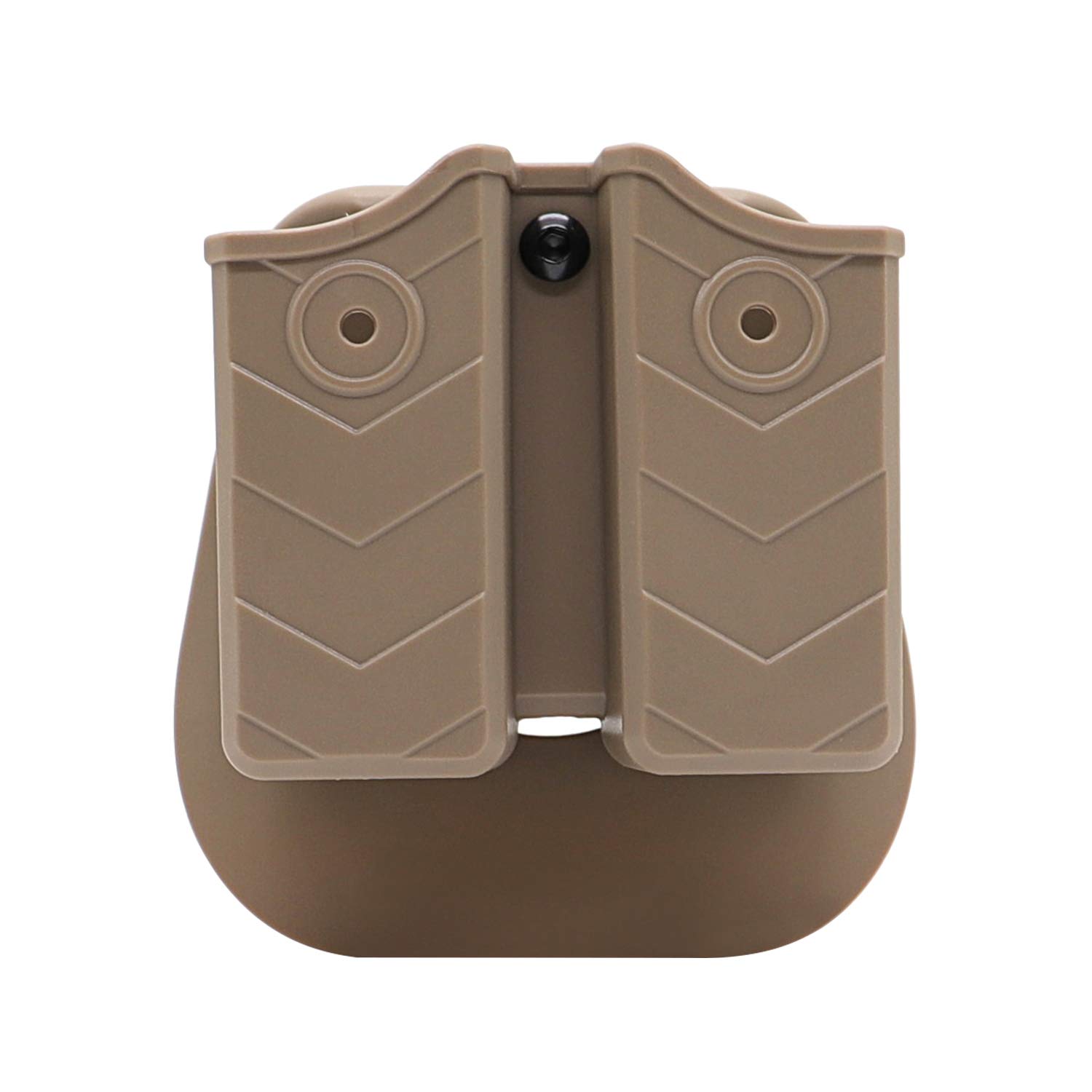 efluky Pistol Mag Pouch Double Universal IPSC Tactical Magazine Pouch for Sig Sauer P226 9mm/.40/Glock 17 19/CZ P-09/H&K USP FS/Beretta/Walther P99, Paddle 60° Adjustable