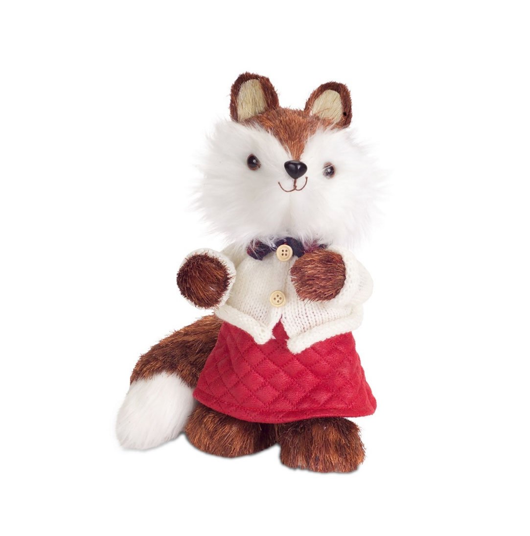 Amazon Com 10 75 Country Cabin Sisal Mrs Fox Wearing Dress And