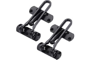 Topbuti Home Security Door Lock, 2 Pack Latch Guard Clasp Front Door Locks for Kids, Home Reinforcement Lock for Swing-in Doo