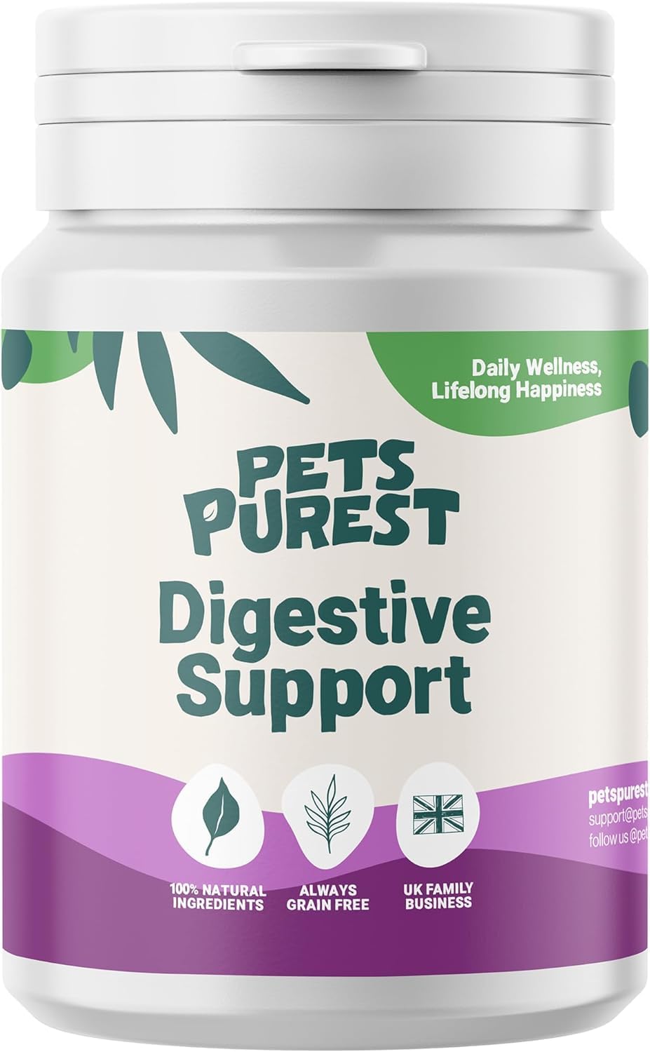 Pets Purest Tree Barks Powder for Dogs & Cats - 100% Natural Gut Health Supplement with Slippery Elm for Digestive Support