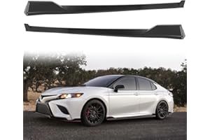 MODILOVER Side Skirts, Compatible With 2018-2024 Toyota Camry SE/XSE/SE Night Shade/Hybrid SE/Hybrid XSE, Injection PP Matte Black TRD Style Rocker Panel Side Splitter Bottom Line