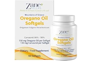 ZANE HELLAS PROBABLY THE BEST OREGANO OIL PRODUCTS IN THE WORLD 130 mg Carvacrol - 150 mg Oregano Oil per Softgel. World Highest Concentration Oregano Oil Capsule. Zane Hellas Oregano Oil. Softgel Contains 30% Greek Essential Oil of Oregano. 60 Softgels.