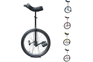 TCUDCKI Unicycle for Adults Adjustable Seat with Unicycle Stand for Fun Fitness Exercises Balance Training Circus Performance