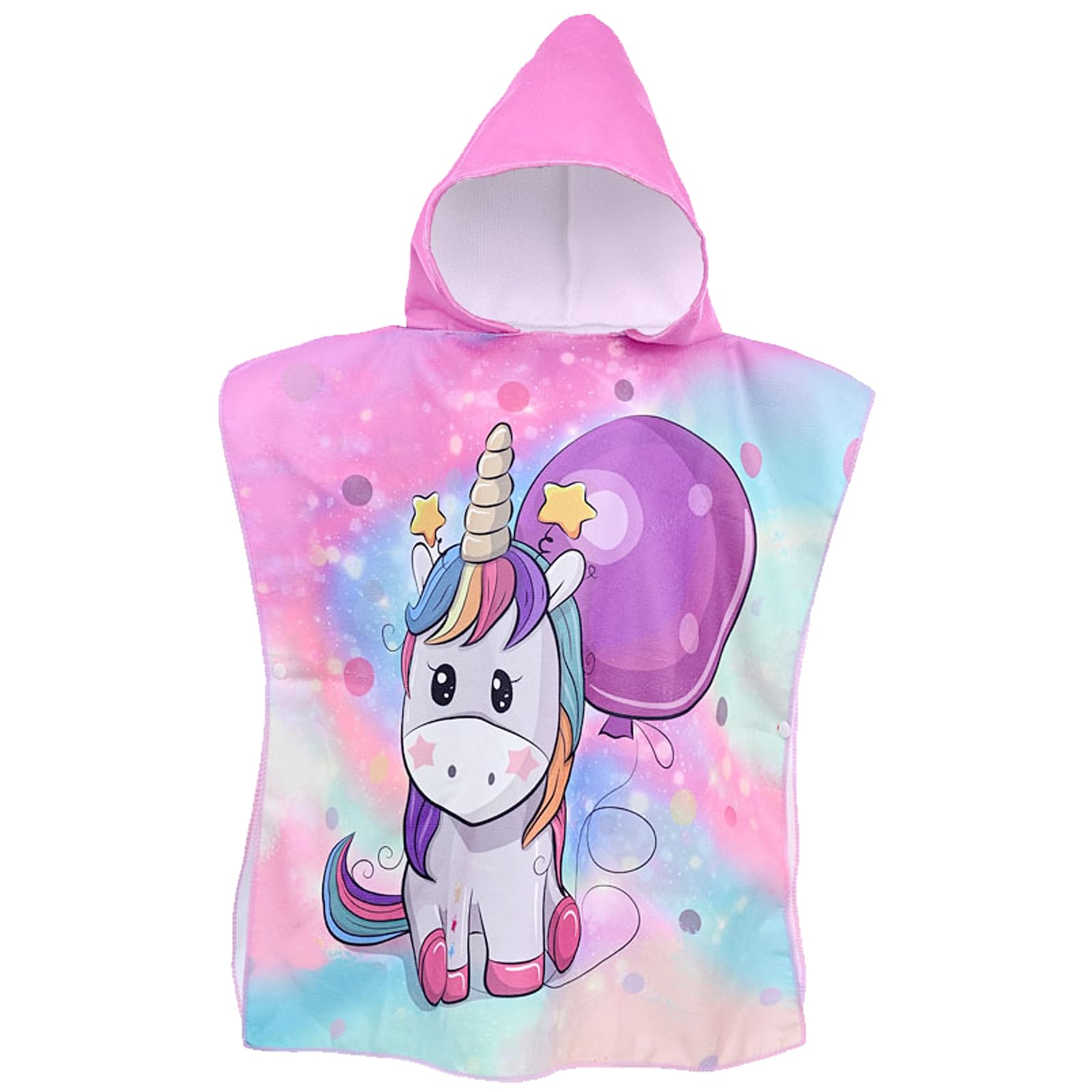 DKDDSSS Hooded Poncho Towels for Kids, Swimming Bath Towels for Children, Beach Changing Robe Bath Towel Poncho, Children Microfibre Beach Towel, for Boys Girls (60x60cm)