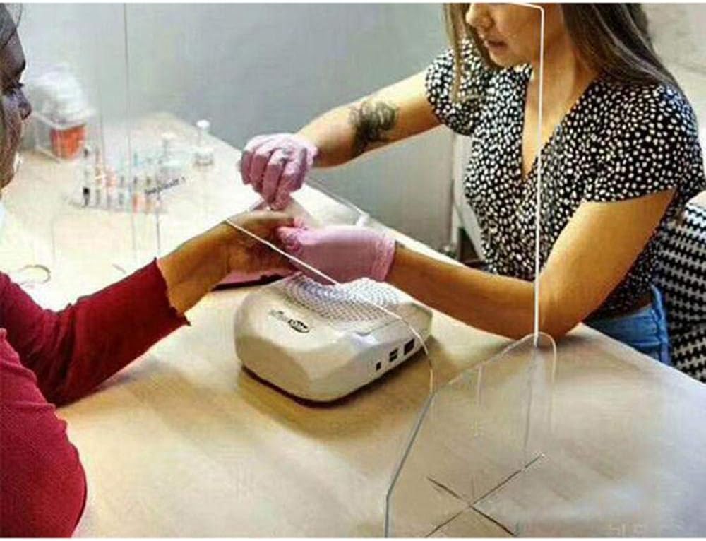 XXGJK Sneeze Guard Shield Clear Protection Safety Counter Top Perfection Reception Counter Office Nail Salon Room Table Cashier: Sports & Outdoors