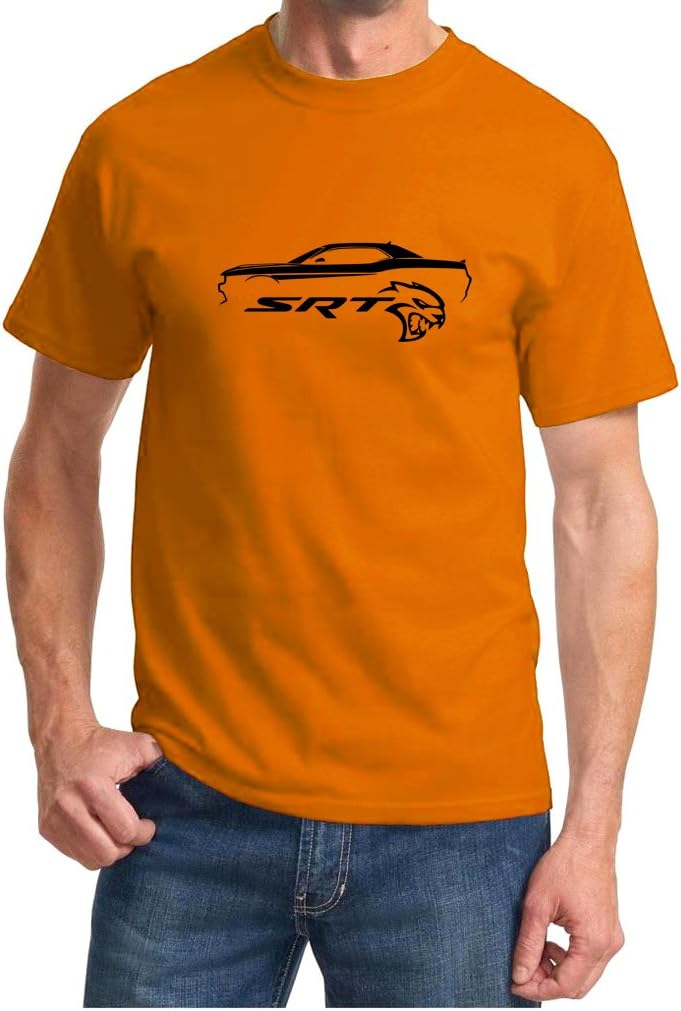 Dodge Challenger SRT Hellcat Muscle Car Classic Outline Design Tshirt