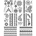 BMC 8 Sheet Set Ornate Lace Shaped Black Color Temporary Body Art Tattoos