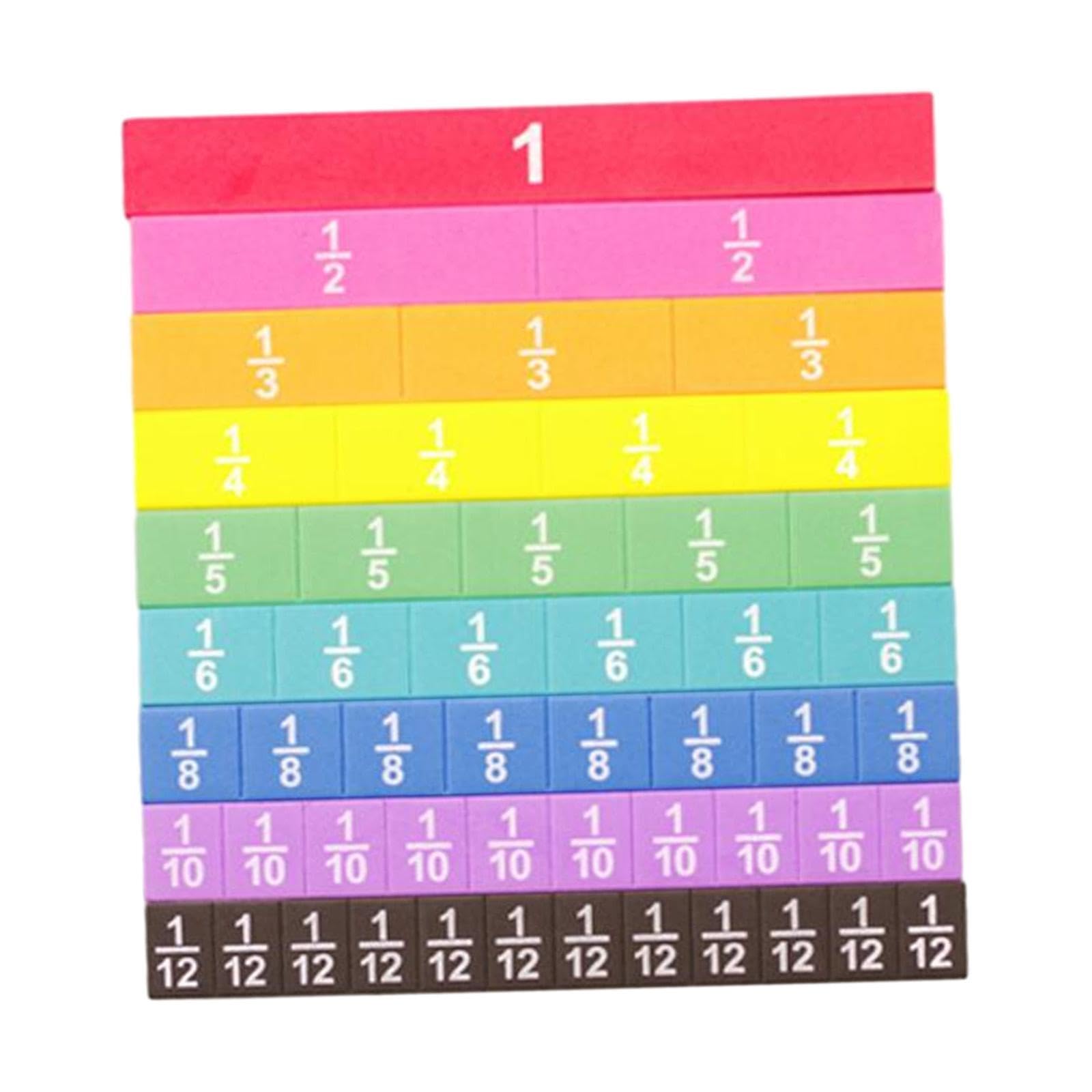 predolo 51Pcs Colorful Fraction Cubes Math Materials Learn Fraction Equivalence