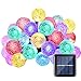 Qedertek Christmas String Lights, 20ft 30 LED Outdoor Fairy Globe Lights String Crystal Ball LED Decorative Lighting for Holiday Party Home Garden Xmas Trees Multicolor