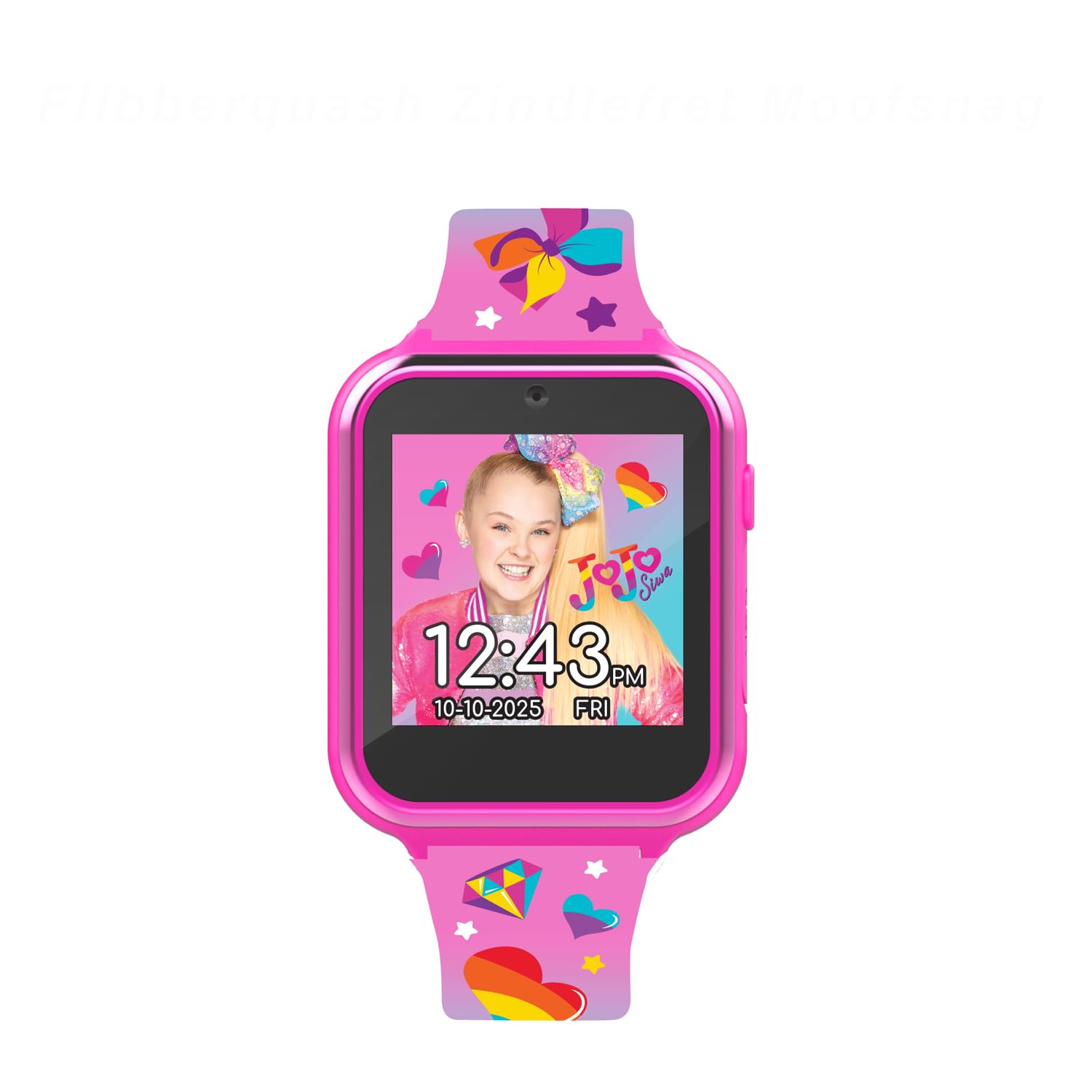 Accutime Kids Nickelodeon JoJo Siwa Educational, Touchscreen Smart Watch Toy for Girls, Boys, Toddlers - Selfie Cam, Learning Games, Alarm, Calculator, Pedometer & More (Model: JOJ4252AZ)
