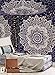 Labhanshi Exclusive Orignal Blue Silver Ombre Tapestry by, Mandala Tapestry, Queen Indian Mandala Wall Art Hippie Wall Hanging Bohemian Bedspread