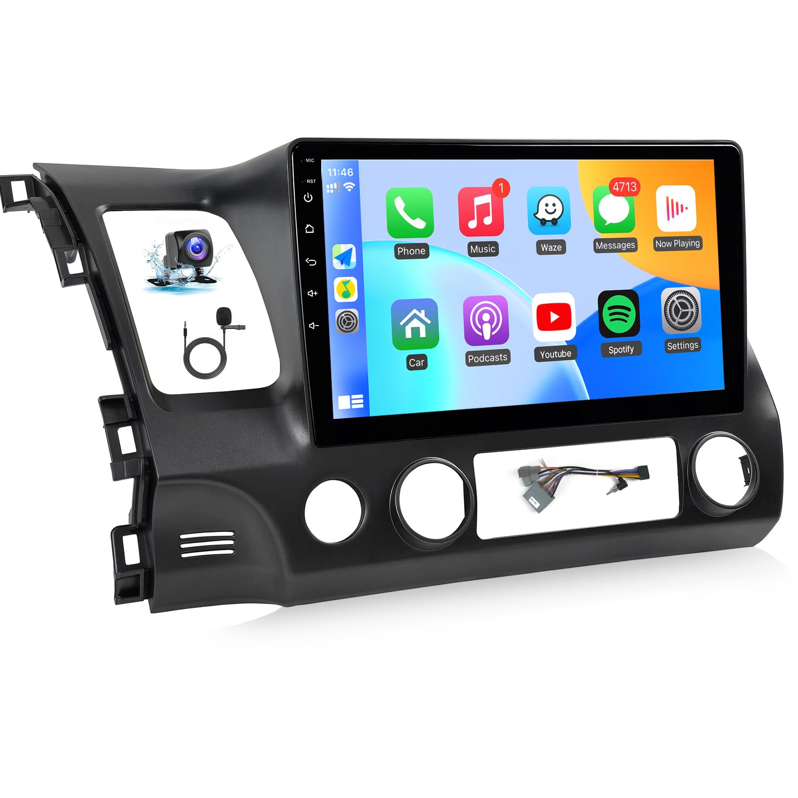 Photo 1 of Naifay Android Car Sereo for Honda Civic 2006 2007 2008 2009 2010 2011 Radio, 10.1 inch Touch Screen for Honda Civic Car Radio with Carplay Android Auto Bluetooth WiFi GPS SWC Backup Camera