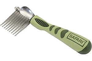 Coastal Pet Safari Dog De-Matting Comb - Serrated Stainless Steel Grooming Tool for Dogs with Medium to Long Hair - Keeps Coats Smooth & Soft - One Size