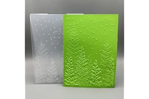 ZHXCGOOYX 3D Plastic Embossing Folder Template Christmas Pine Tree Snowflakes Texture 5x7 Inch for Card Making DIY Scrapbooking Paper Crafting Handmade Crafts Scrapbooking Arts Supplies Scrapbook Decor