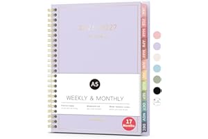 Forvencer Planner 2026-2027, 17 Month Weekly and Monthly Calendar Planner, Jan 2026 -May 2027, 6.3" x 8.4", Daily Agenda Book with Tabs, College School Supplies for Student Teacher Home, A5, Purple