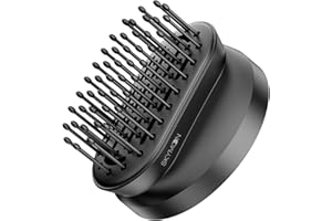 SKYMOON Hair Dryer Comb Attachment, Magnetic Hairdryer Nozzle for Detangling, Lengthening Textured Hair and Efficient Styling, Dark Grey