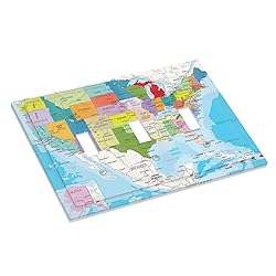 USA Map 3 Gang Triple Toggle Light Switch Wall