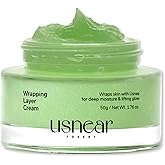 usnear FOREST Wrapping Layer Cream - PDRN & Bakuchiol Face Moisturizer for Elasticity, Firming & Radiance - Korean Skincare for Sensitive Skin, 1.69 fl oz