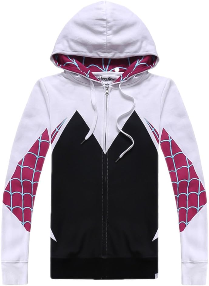 Unisex Adult 3D Clothing Spider Cosplay Zipper Hooded Sweatshirt