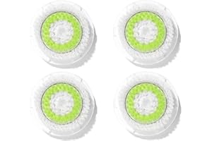 Brushot Acne Cleanse Facial Cleansing Brush Head Compatible with Clarisonic Mia 1, Mia 2, Mia Fit, Alpha Fit, Smart Profile Uplift and Alpha Fit, 4 Pack