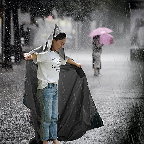 iMissiu Sand Free Beach Mat, Picnic Pocket Blanket Lightweight Waterproof Beach Blanket for Outdoor Camping, Travel, Hiking (Grey)