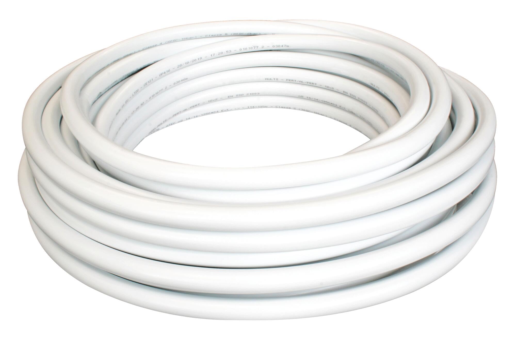 SOMATHERM FOR YOU 302-16-25S, Multi-Layer Tube Crown 25 m Easy Installation for Drinking Water Networks and Heating-White Aesthetic Finish, Low Expansion, Seamless, Grey, Ø16 mm, 25m