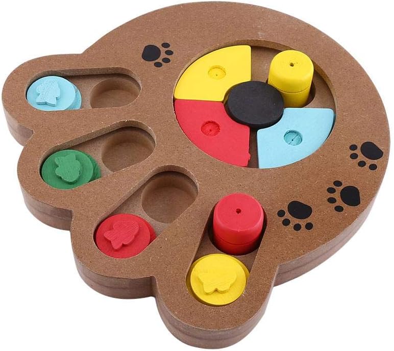 Pet Wooden Toy, Wooden Chewing Toys Pets Teeth Care Molar Toy Food Treated Wooden Educational Toy for Smart Dog & Cat(Paw) - Image 3