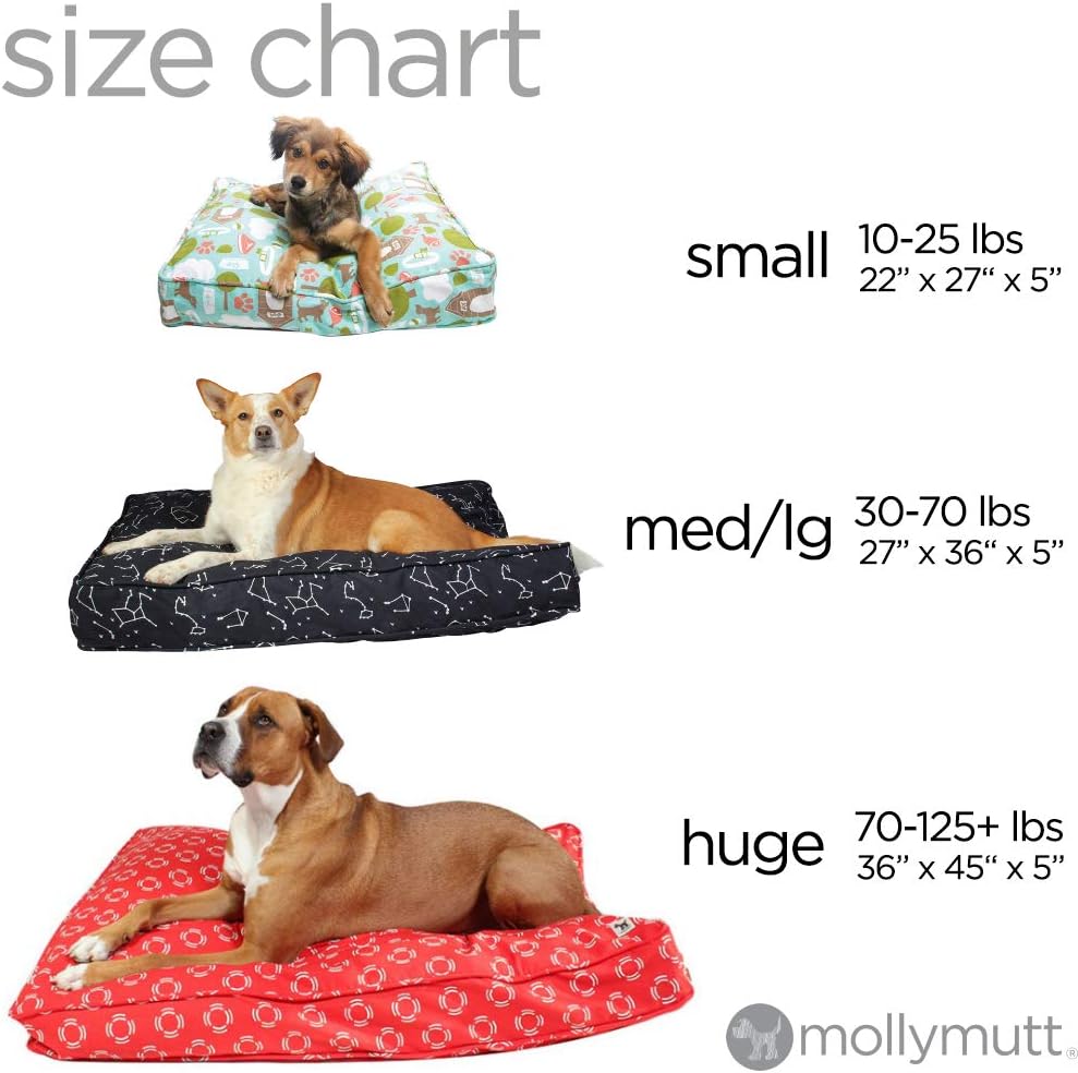 Molly Mutt Medium Large Dog Bed Cover - Med Dog Bed Cover - Dog Calming Bed - Puppy Bed - Medium Pet Bed - Large Dog Bed Cover - Washable Dogs Bed Cover - Pet Bed with Removable Cover - Dog Bed Covers, Model Number: dd35b : Pet Bed Covers : Pet Supplies