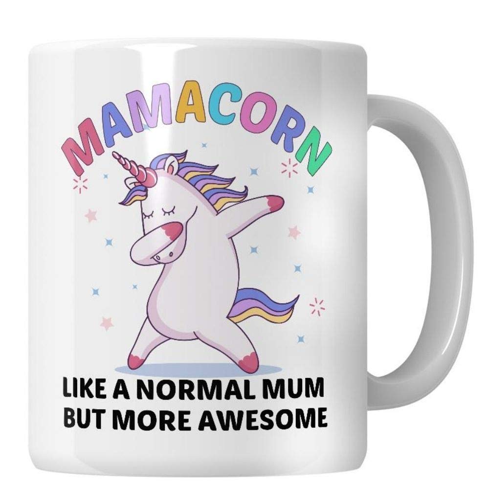 WG- Mamacorn Mum Mug, Funny Unicorn Mug, Mums Birthday Gifts,Like A Normal Mom, But More Awesome