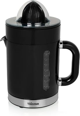 CP-3012 Exprimidor de cítricos Duo, recipiente para zumo integrado con capacidad de 1,4 L, con tapa protectora y 2 conos de diferente tamaño, filtro para pulpa y jarra extraíble, 40 W