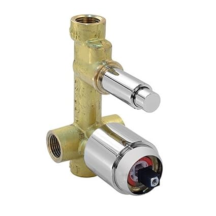 Essco Jaquar Concealed Brass Body Cartridge Lever Diverter (35 mm, Silver)