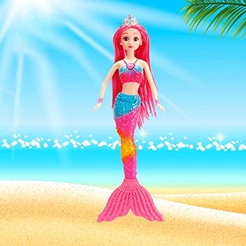 juguetes de sirenas en el agua