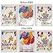 umbresen 6 Pack 5D DIY Special Shaped Diamond Painting Christmas Birthday Greeting Cards Creative Gift (Happy Birthday 6 Set)
