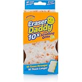 Scrub Daddy Eraser Sponge - 10x More Durable Than Traditional Erasers with Scrubbing Gems - Removes Dirt, Scuffs &amp; Stains - Water Activated Sponge Eraser (2 Pack)
