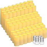 72-Piece LED Candles Set - 3 Sizes (Large, Medium, Small) - Flame Effect, Remote-Controlled, Safe & Energy-Saving for Home De