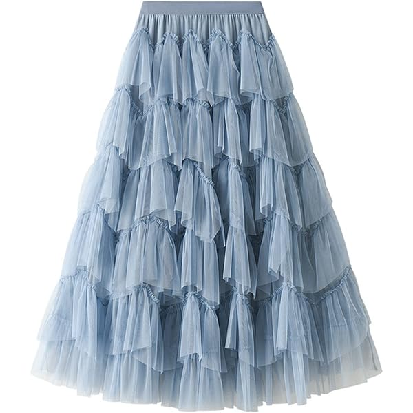 bluelea ブルレア　Tulle tiered skirt S92cb51fec6cb497789f1823fe1004