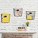 MyGift Rustic Gray Metal Wire Hanging Magazine Holder, Wall Mounted Document, Bills and Mail Organizer Rack with Erasable Chalkboard Labels