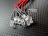 Qty 10- LED Lights- 3mm, 5mm, 8mm, 10mm pre wired 12 volt leds- 12V White, Red, Blue, Orange, Green (3mm, Green)