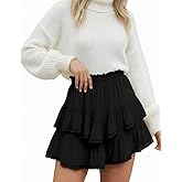 Seawhisper Skirt with Shorts Flowy Skorts for Woman Dressy Casual Boho Ruffle Tiered Skorts XS-XXL