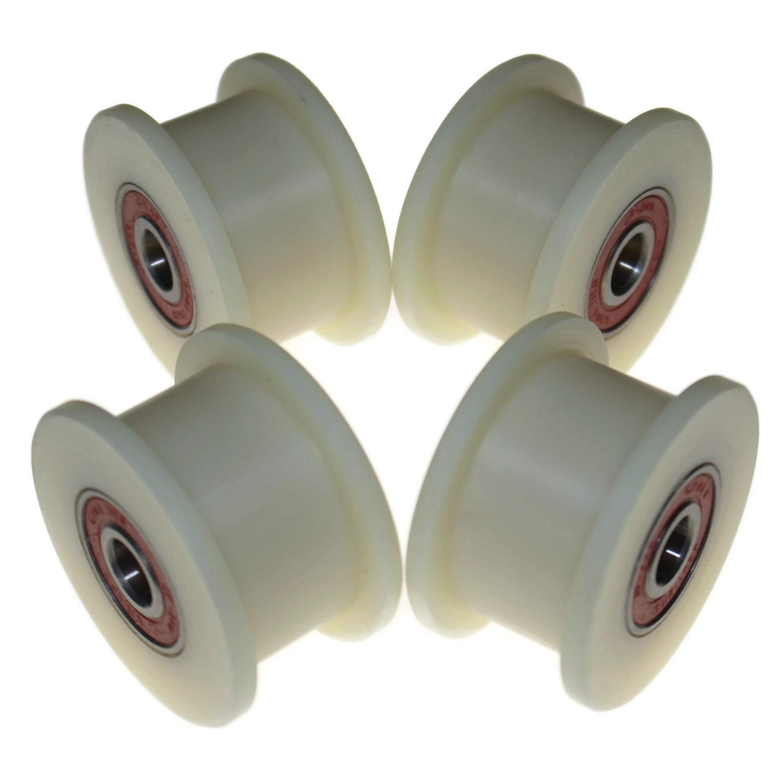 Smart Machines Pack of 4 Nylon Belt Tensioners 60 mm Diameter 25 mm Nut 12 mm Bearing Exact in EU (60-25-12)