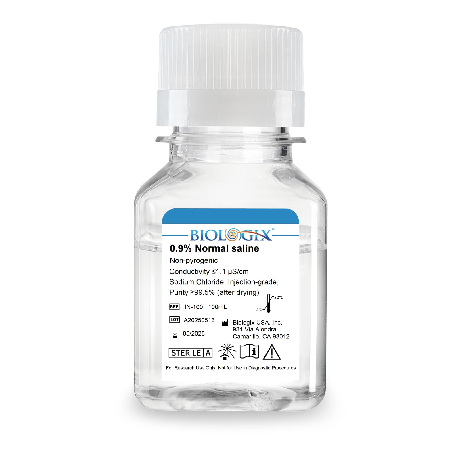 CryoKing 0.9% Normal Saline Solution, 0.1um