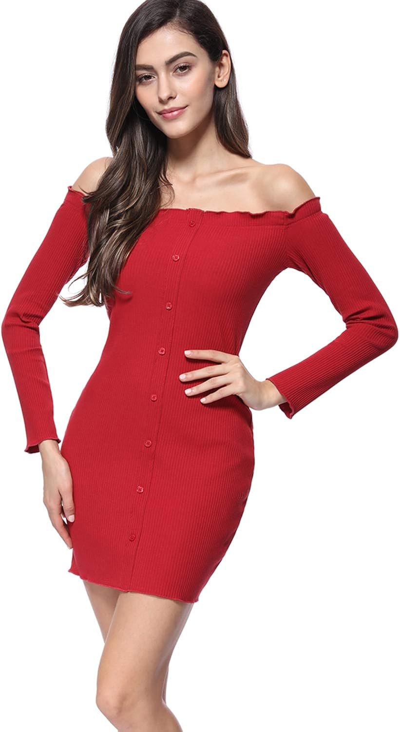 off the shoulder tight dress