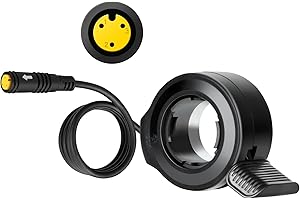 E-Mangue 3 Pin Female Ebike Thumb Throttle for Bafang BBS01B BBS02B BBSHD Mid Drive Motor, Speed Control Finger Throttle for Bafang Conversion Kit