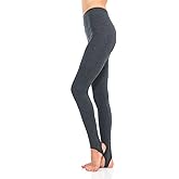 JJJ Women's Solid Cotton Spandex Jersey Stirrup Leggings - Runs Small