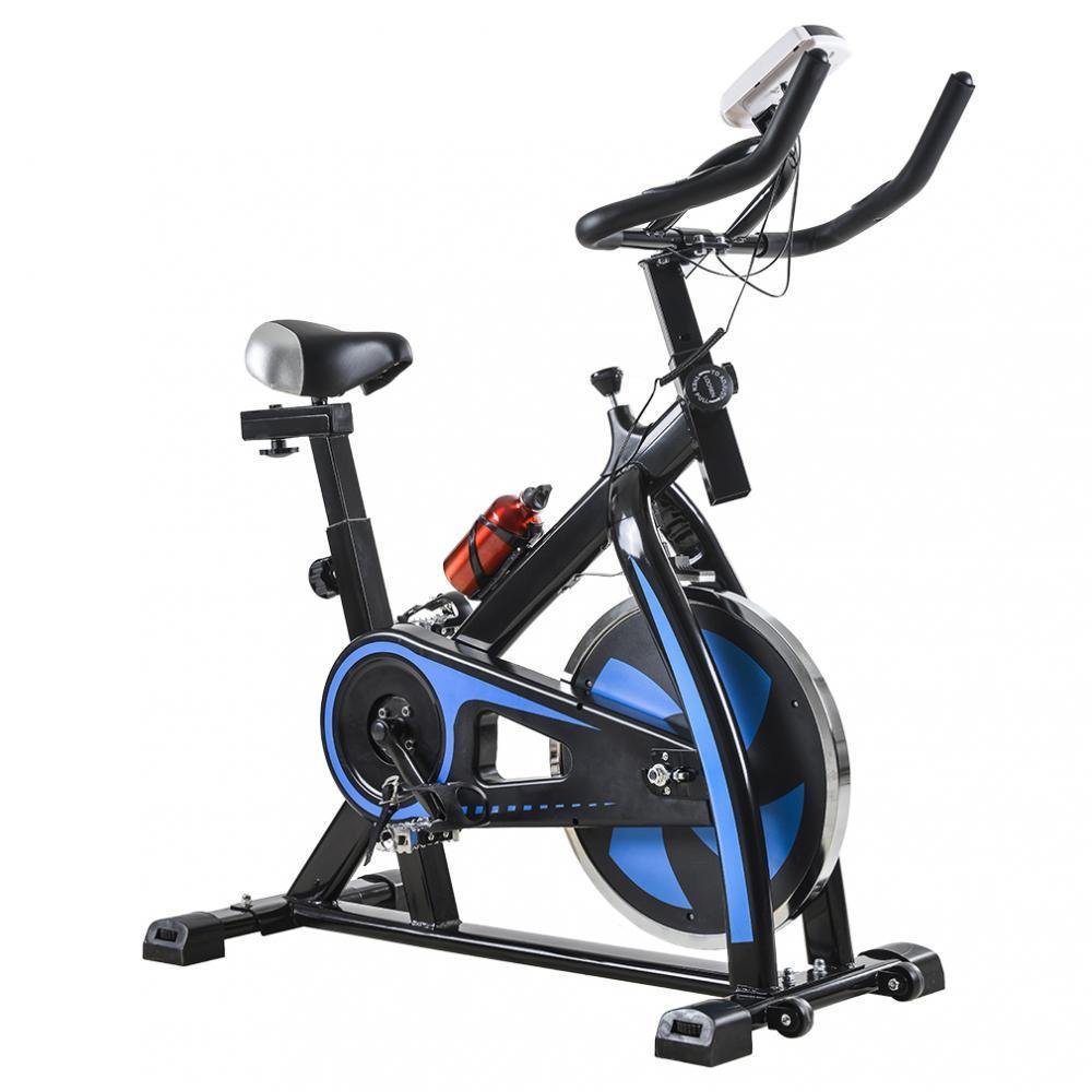 Indoor Cycling Bike Stationary, Silent Belt Drive Cardio Fitness Exercise Bike w/LCD Monitor & 22 lb