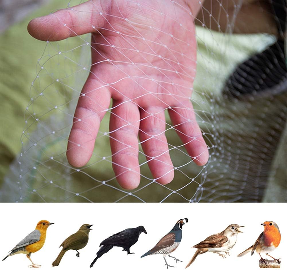 JYCRA Bird Netting,4m x 10m Nylon Garden Anti Bird Netting Pond Netting Plant Fruit Protection Mesh Netting for Pets Rodents Birds Control